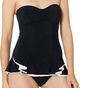 Profile by Gottex Women's Belle Curve Bandeau Standard One Piece Swimsuit